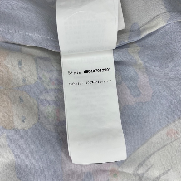 MUKZIN Adventure in Space Purple Print Button Up Long Sleeve Top Size L - Picture 11 of 12